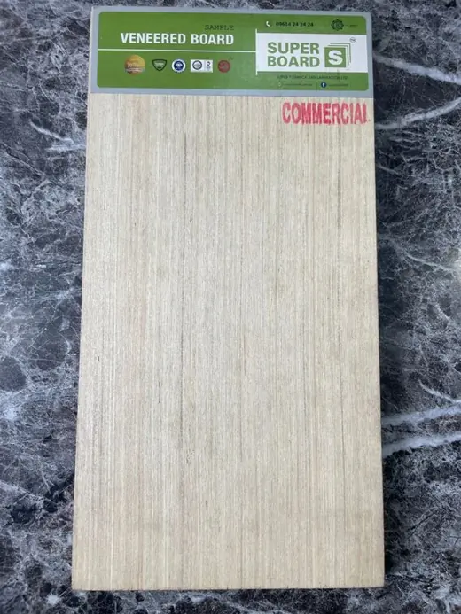 A sample of Commercial veneer board