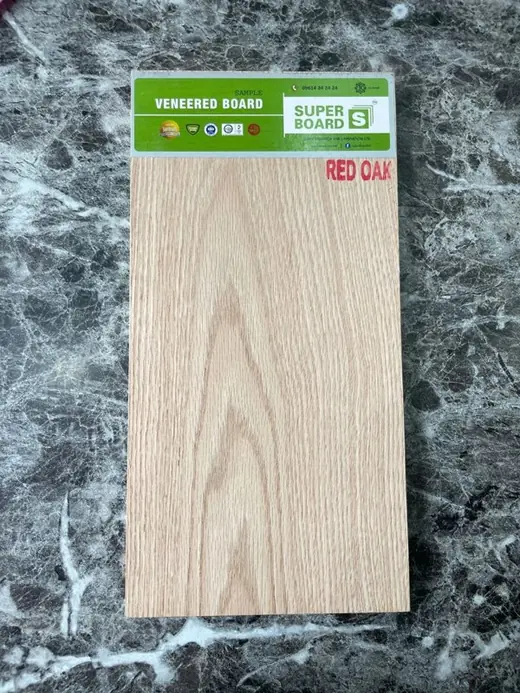 A sample of Red oak veneer board
